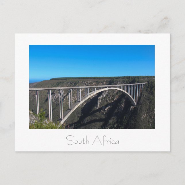 Postal Puente de Bloukrans Postcard de Tsitsikamma Sudáfr (Anverso)