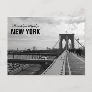Postal Puente de Brooklyn blanco negro - nr 1 de NY Nueva