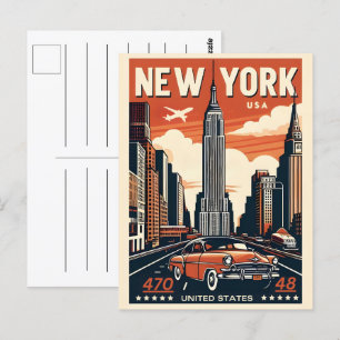 Postal Puente de brooklyn de la ciudad de Nueva York Coch