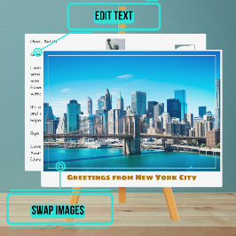 Postal Puente de Brooklyn en la ciudad de Nueva York