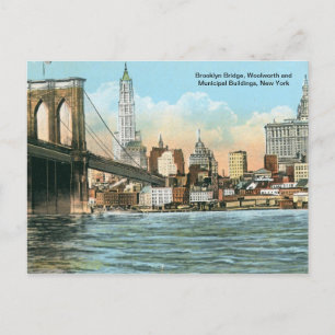 Postal Puente de Brooklyn, New York Vintage