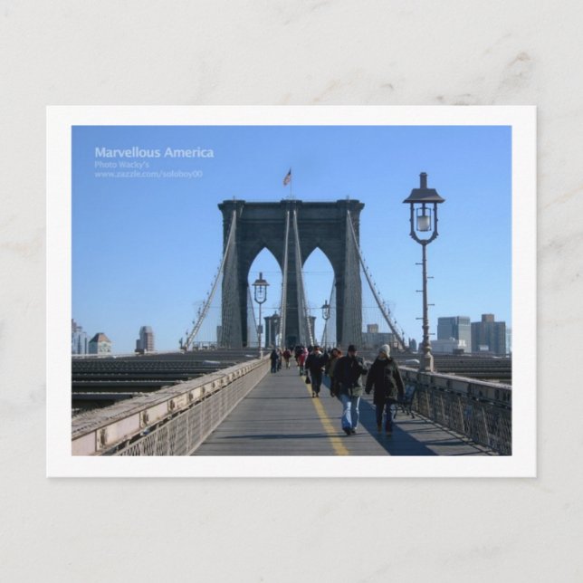 Postal Puente de Brooklyn, Nueva York (Anverso)