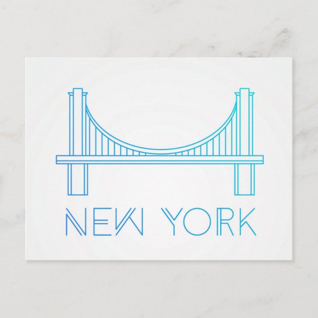 Postal Puente de Brooklyn | Nueva York (Anverso)