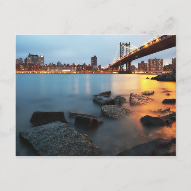 Postal Puente de Brooklyn Nueva York (Anverso)