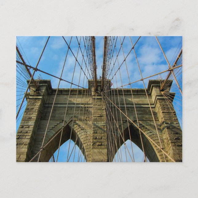 Postal Puente de Brooklyn, Nueva York - Postcard (Anverso)