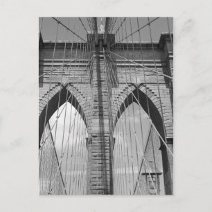 Postal Puente de Brooklyn - Postcard de B&W