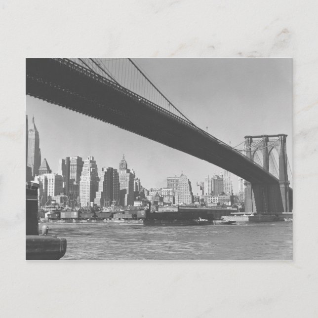 Postal Puente de Brooklyn y Manhattan - Nueva York (Anverso)
