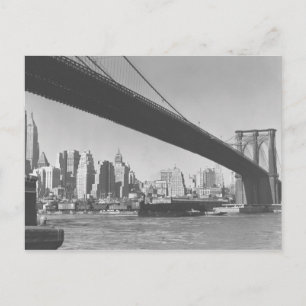 Postal Puente de Brooklyn y Manhattan - Nueva York