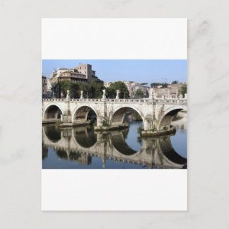 Postal Puente de Castel st Angelo, Roma, Italia