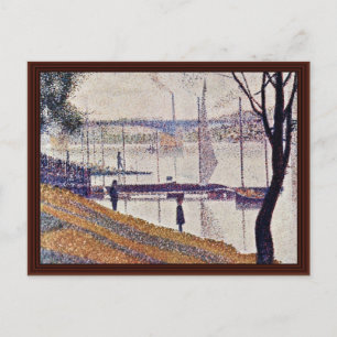 Postal Puente De Courbevoie Por Seurat Georges