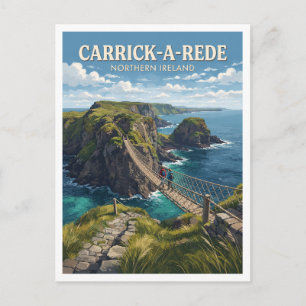 Postal Puente de cuerda Carrick-a-Rede Ballintoy