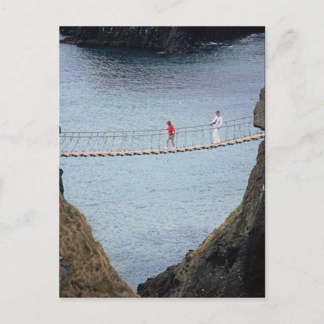Postal Puente de cuerda Carrick-A-Rede, Ballintoy, Co. An (Anverso)