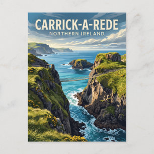 Postal Puente de cuerda Carrick-a-Rede Irlanda del Norte