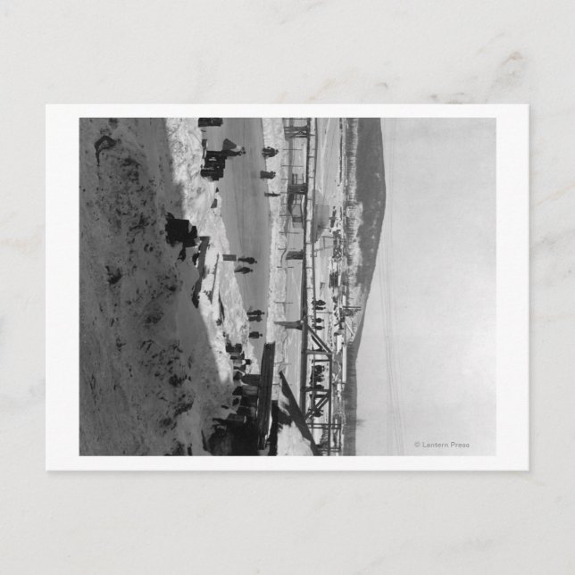 Postal Puente de invierno sobre río en Fairbanks (Anverso)