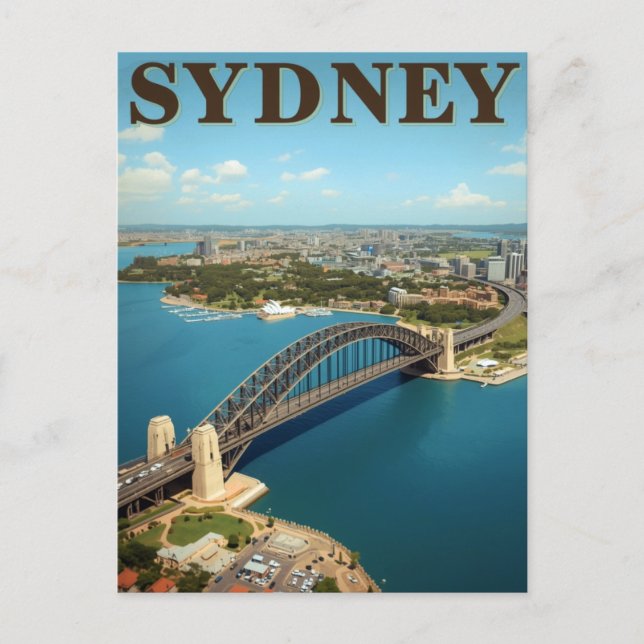 Postal Puente de la Bahía de Sydney Australia (Anverso)