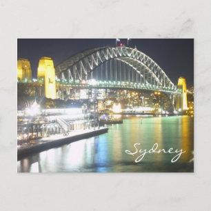 Postal puente de la bahía de sydney refleja