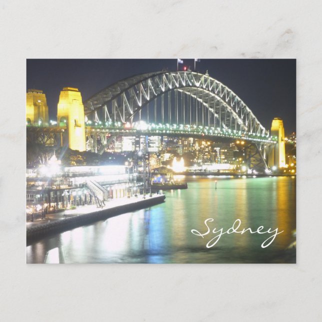 Postal puente de la bahía de sydney refleja (Anverso)