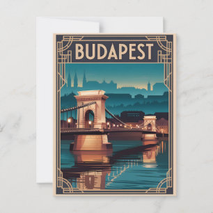 Postal Puente de la cadena de Budapest