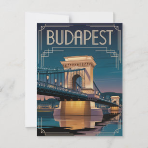 Postal Puente de la cadena de Budapest