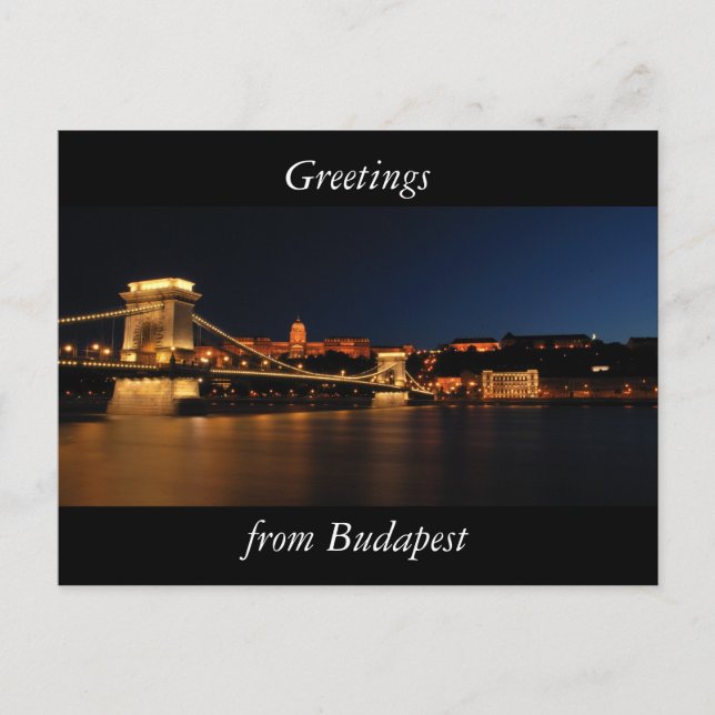 Postal Puente de la cadena de Budapest (Anverso)