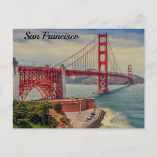 Postal Puente de la puerta de oro de San Francisco