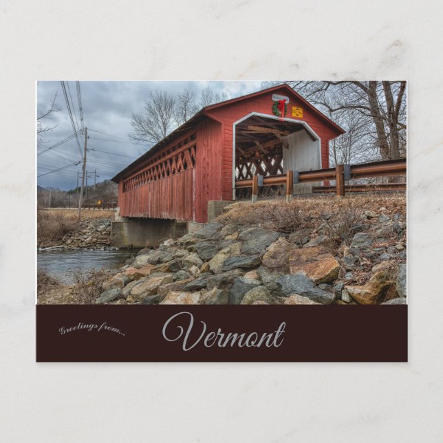 Postal Puente de la Ruta de la Seda Bennington Vermont (Anverso)