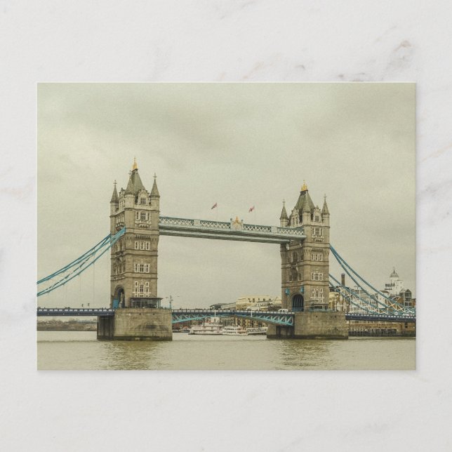 Postal Puente de la torre del vintage (Anverso)