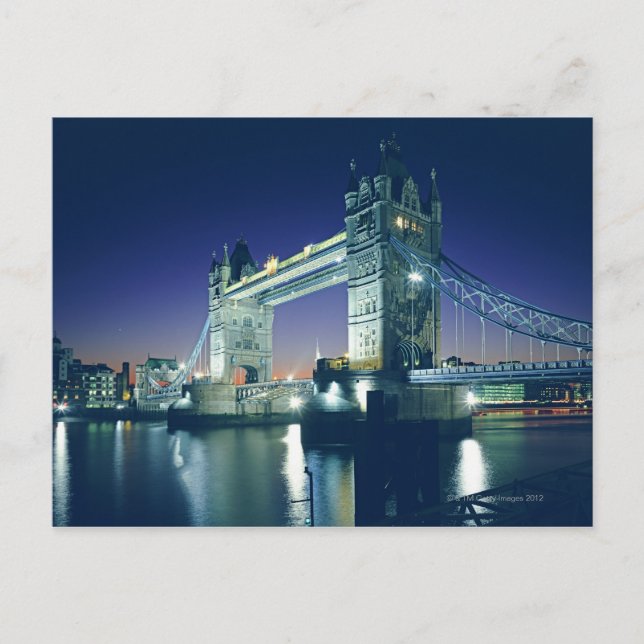 Postal Puente de la torre en Dusk (Anverso)