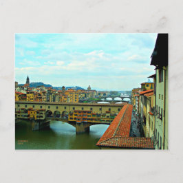 Postal Puente de las compras de Florencia, Italia