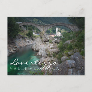 Postal Puente de Lavertezzo en Valle Verzasca, Suiza
