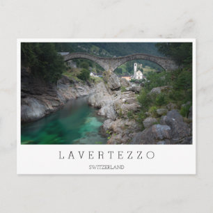 Postal Puente de Lavertezzo en Valle Verzasca, Suiza