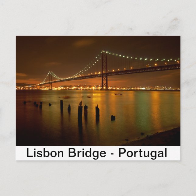 Postal Puente de Lisboa - Portugal (Anverso)
