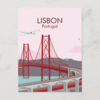 Puente de Lisboa sobre el río Tajo al estilo vinta