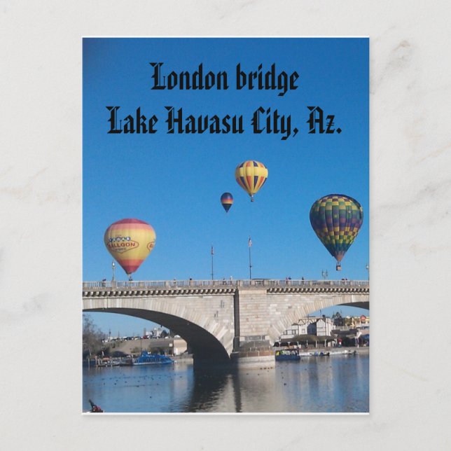 Postal Puente de Londres, Lago Havasu, Az. (Anverso)