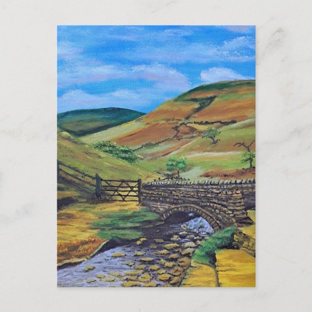 Postal Puente de los Paqueros, Ladder de Jacob, Derbyshir (Anverso)