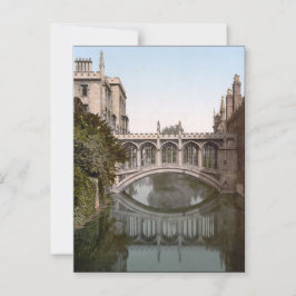 Postal Puente de los suspiros en Cambridge, Inglaterra (1
