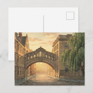 Postal Puente de los Suspiros en la Universidad de Oxford