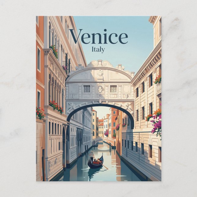 Postal Puente de los Suspiros Italia (Anverso)