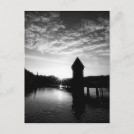 Postal Puente de Lucerne Chapel Sunrise