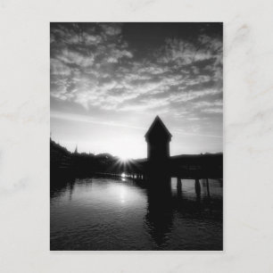 Postal Puente de Lucerne Chapel Sunrise