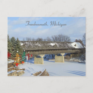Postal Puente de madera cubierta Frankenmuth Michigan