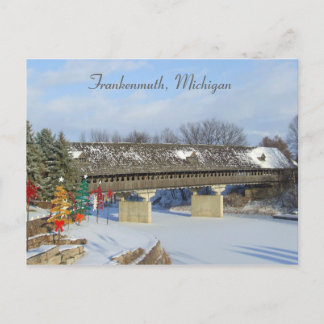 Postal Puente de madera cubierta Frankenmuth Michigan