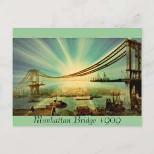 Postal Puente de Manhattan 1909