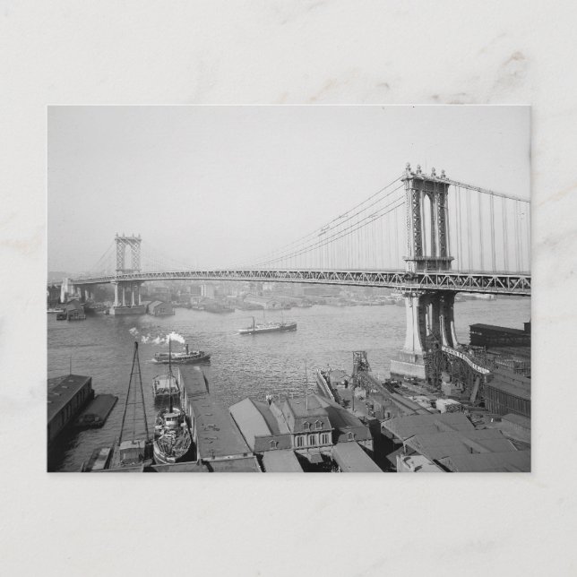 Postal Puente de Manhattan, 1909 (Anverso)
