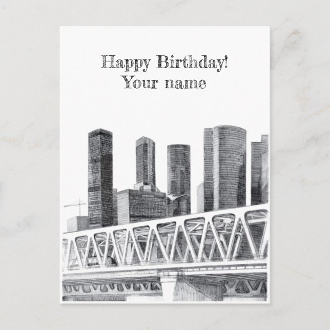 Postal Puente de metro (Anverso)