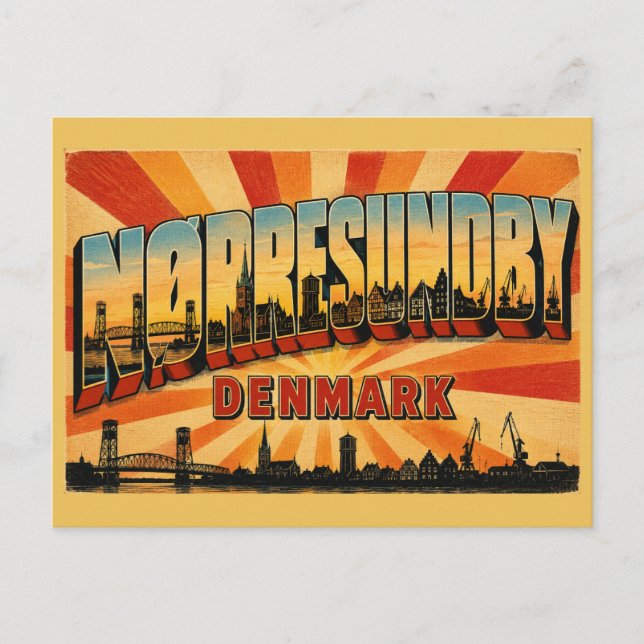 Postal Puente de Nørresundby Dinamarca (Anverso)