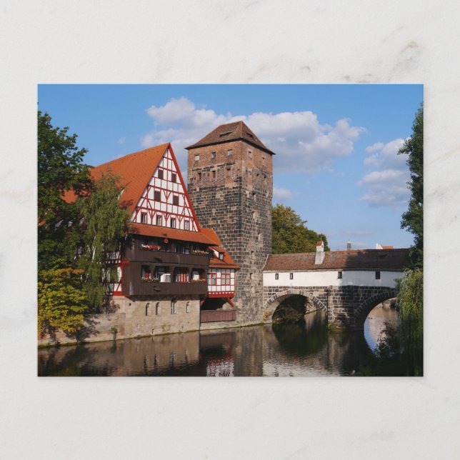 Postal Puente de Nuremberg, Alemania (Anverso)