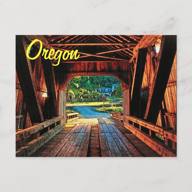 Postal puente de Oregon (Anverso)