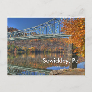Postal puente de otoño, Sewickley, Pa