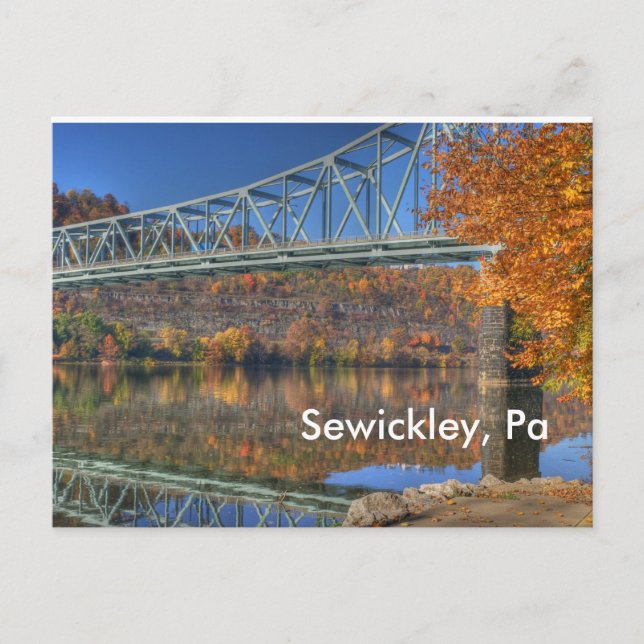 Postal puente de otoño, Sewickley, Pa (Anverso)